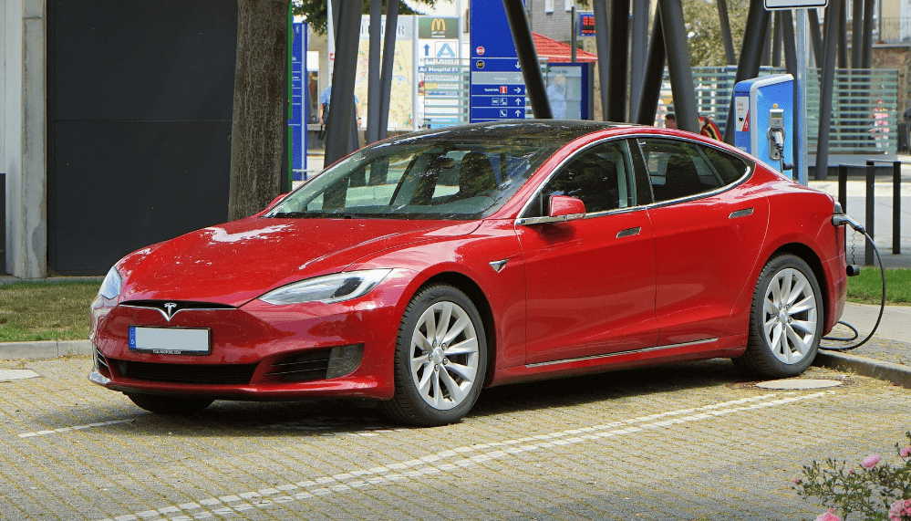 Self-driving car recharging.