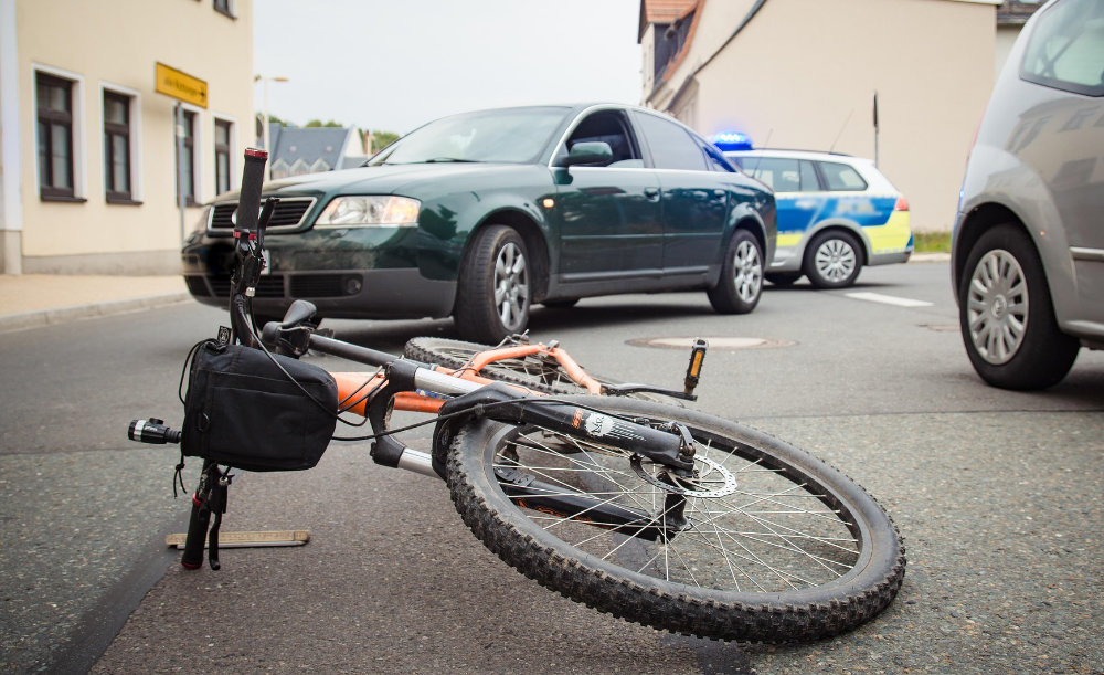 Bicycle accident.